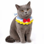 Fairy Tale Princess Bib (Red Bow) | Artisan Knit Pet Collar