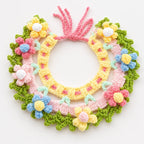 Flourishing Garden Floral Pet Bib | Artisan Knit Collar