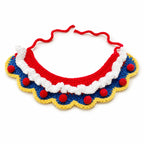 Fairy Tale Princess Bib (Pom-Poms) | Artisan Knit Pet Collar