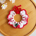 Handmade-style pet bib collar with strawberry detail - Red