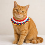 Fairy Tale Princess Bib (Pom-Poms) | Artisan Knit Pet Collar