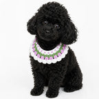 Purple Tulip Pet Bib | Artisan Knit Flower Collar