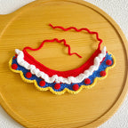Fairy Tale Princess Bib (Pom-Poms) | Artisan Knit Pet Collar